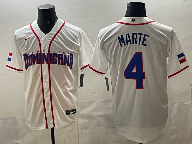 Men 2026 World Cub #4 Marte White Game Nike MLB Jersey style 002->->MLB Jersey